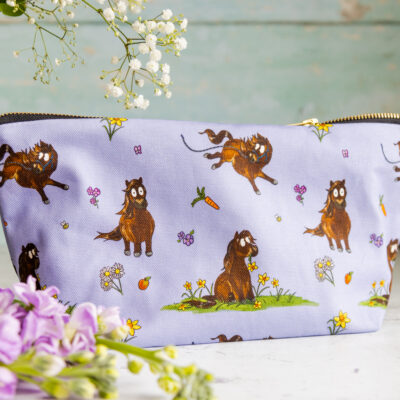 Lilac Bay shetland pony patterned wash bag by Emily Cole Illustrations