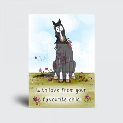 Black Horse featured on the 'With Love' greeting card