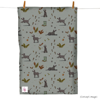 Labrador Dog patterned Tea Towel (Concept)