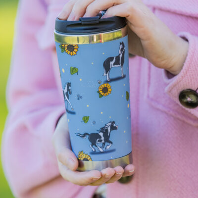 Piebald Pony Pattern Travel Mug by Emily Cole Illustrations